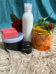 Lot éclaircissant papaye (savon, lait, crème, gommage, baume) – Edy Cosmétiques